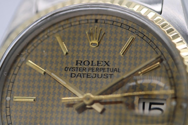 Rolex Datejust 36 16013 Rare Houndstooth Dial - image 6