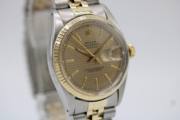 Rolex Datejust 36 16013 Rare Houndstooth Dial - image 5