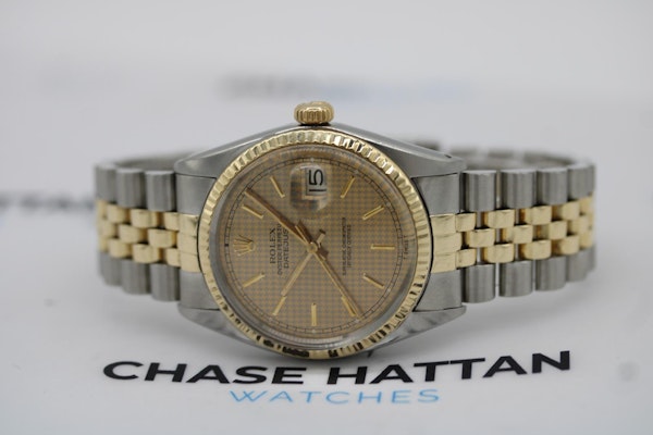 Rolex Datejust 36 16013 Rare Houndstooth Dial - image 9