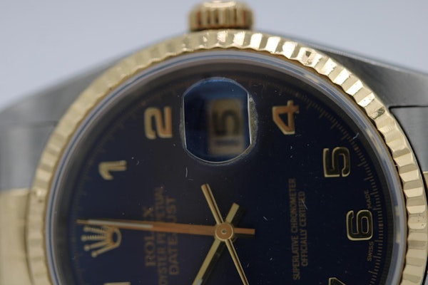 Rolex Datejust 36 16233 Watch Blue Dial Box and papers 2003 - image 8