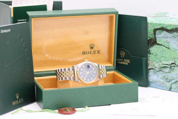 Rolex Datejust 36 16233 Watch Blue Dial Box and papers 2003 - image 3