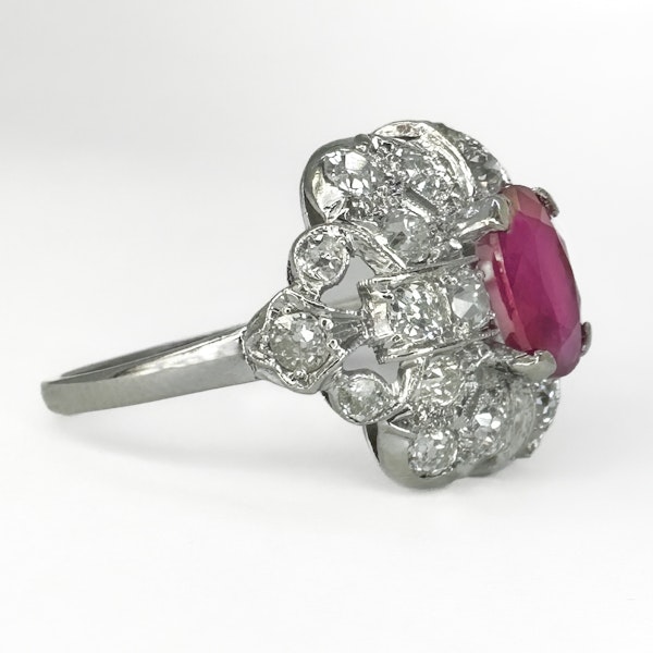 1.65ct Burma Ruby Cluster Ring - Saddingtons Jewellery Stand 375 - image 1