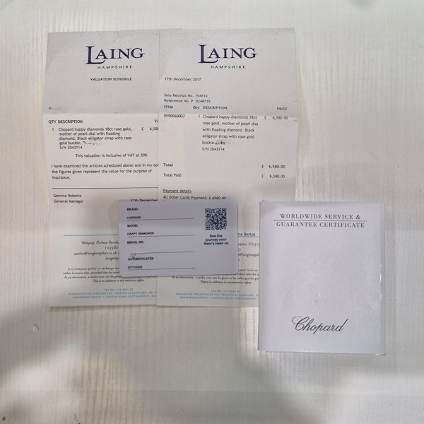 Chopard 4527 Inner & outer box 5 floating diamonds - image 12