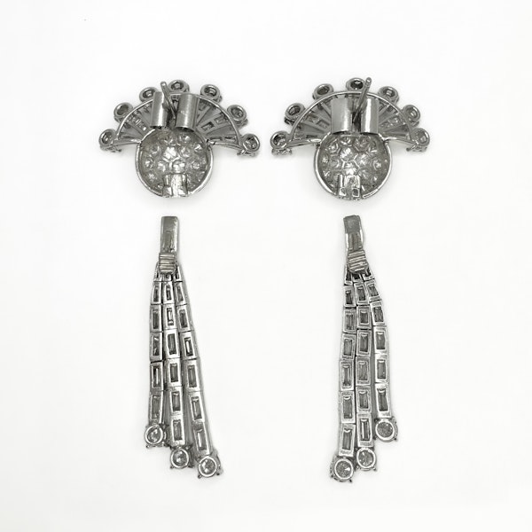 Art Deco Diamond Sunburst Earrings - Saddingtons Jewellery Stand 375 - image 3