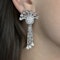 Art Deco Diamond Sunburst Earrings - Saddingtons Jewellery Stand 375 - image 1