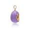 Faberge jewelled gold and purple guilloché enamel egg pendant, St Petersburg c.1890 by Mikhael Perkhin. - image 3