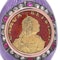 Faberge jewelled gold and purple guilloché enamel egg pendant, St Petersburg c.1890 by Mikhael Perkhin. - image 2