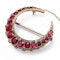 Antique Natural Red Spinel, Diamond and Gold Crescent Brooch, Circa 1890 - image 3