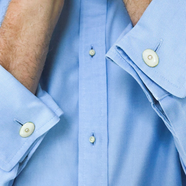 Gentlemen's Diamond, Enamel and Gold Dress Set, Circa 1920 - image 4