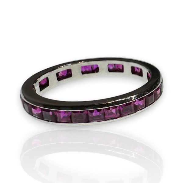Timeless Burmese Ruby Full Eternity Ring - image 1