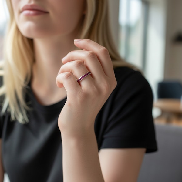 Timeless Burmese Ruby Full Eternity Ring - image 2