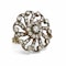 Victorian Diamond and Silver Upon Gold Pinwheel Cluster Brooch, Circa 1890 - image 3