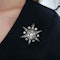 Antique Diamond and Silver Upon Gold Six Point Star Brooch, With Rays, Circa 1890 - image 2
