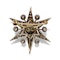 Antique Diamond and Silver Upon Gold Six Point Star Brooch, With Rays, Circa 1890 - image 5