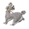 Vintage Italian Diamond and White Gold Poodle Brooch, 1994 - image 2