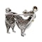 Vintage Italian Diamond and White Gold Poodle Brooch, 1994 - image 3