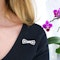 Art Deco Style Diamond and Platinum Bow Brooch - image 4