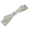 Edwardian Style Diamond and Silver Upon Gold Bow Brooch - image 3