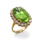 Vintage Peridot, Diamond and Gold Cluster Ring, Circa 1990 - image 3