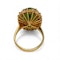 Vintage Peridot, Diamond and Gold Cluster Ring, Circa 1990 - image 6