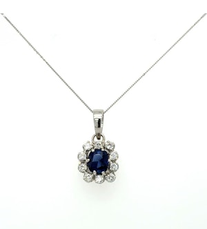 18k gold Sapphire & diamond Necklace