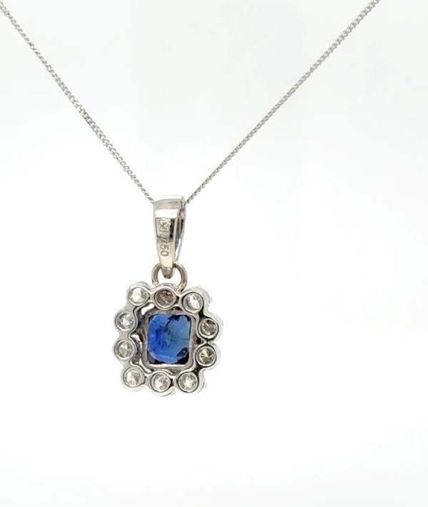 18k gold Sapphire & diamond Necklace - image 2
