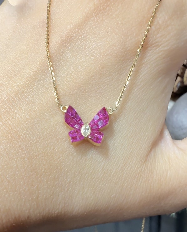 Ruby Butterfly Necklace - image 2