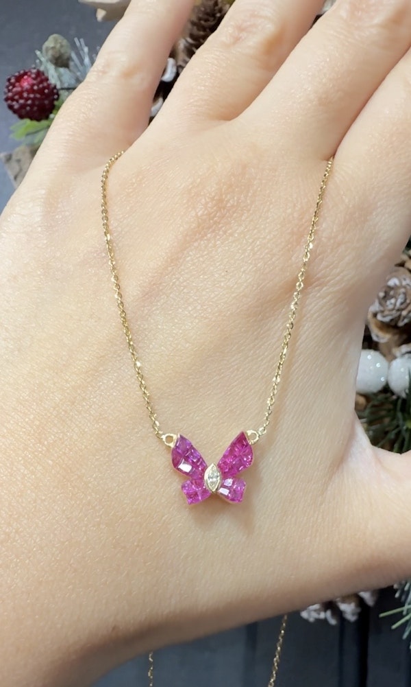 Ruby Butterfly Necklace - image 3