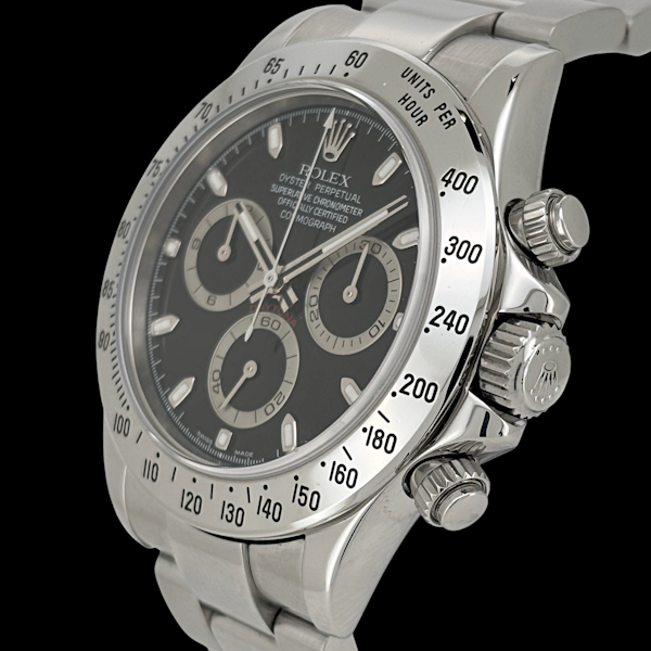 ROLEX DAYTONA BLACK DIAL 116520 FULL SET UK WATCH D SERIAL 2006 - image 2