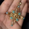 Antique Victorian Topaz Gold Cross Pendant - image 4