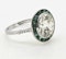 Emerald and Diamond Target Ring - image 2
