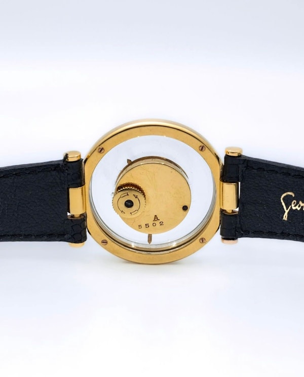 1950 LeCoultre ‘Mysterieuse’ Mystery Watch 18k Scroll Lugs - image 9