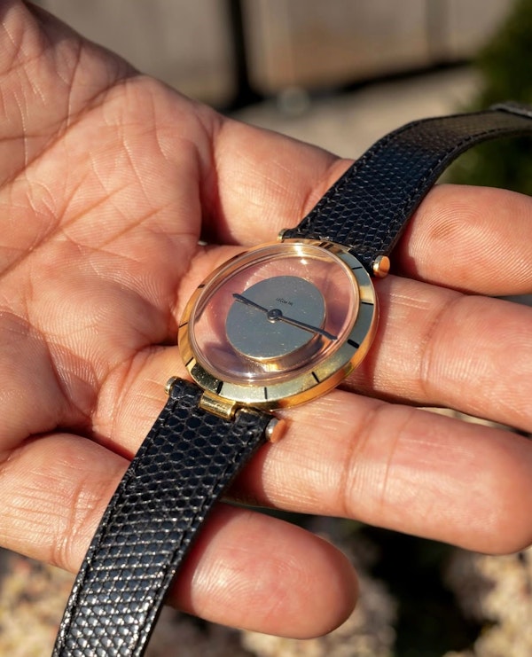 1950 LeCoultre ‘Mysterieuse’ Mystery Watch 18k Scroll Lugs - image 2