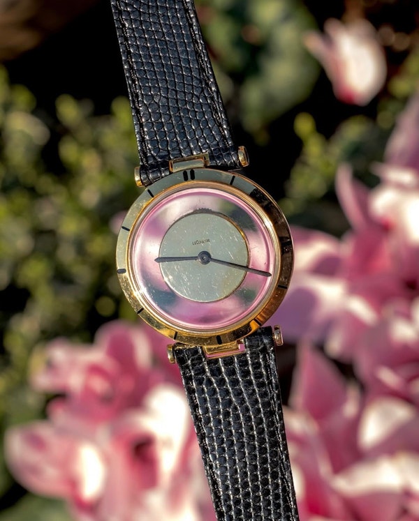 1950 LeCoultre ‘Mysterieuse’ Mystery Watch 18k Scroll Lugs - image 1