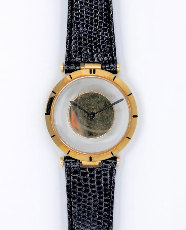1950 LeCoultre ‘Mysterieuse’ Mystery Watch 18k Scroll Lugs - image 8