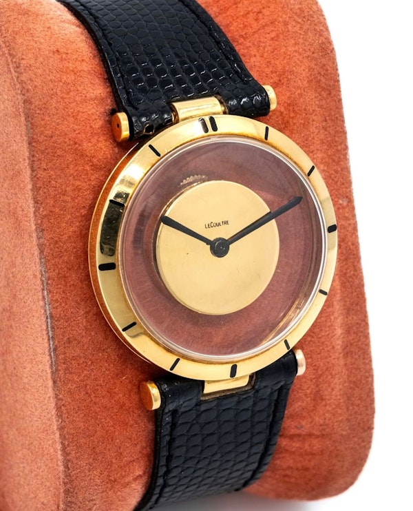 1950 LeCoultre ‘Mysterieuse’ Mystery Watch 18k Scroll Lugs - image 5