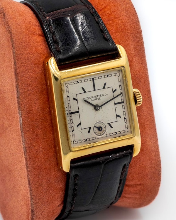 1929 Patek Philippe Tank Rare Enamel Sector Dial Art Deco - image 5