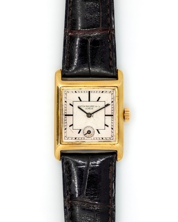 1929 Patek Philippe Tank Rare Enamel Sector Dial Art Deco - image 8