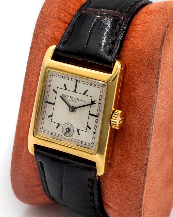 1929 Patek Philippe Tank Rare Enamel Sector Dial Art Deco - image 4