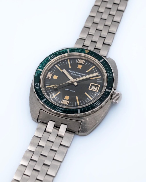 1969 Girard Perregaux Deep Diver ‘Green Lantern’ - Rare Bakelite Bezel - image 8