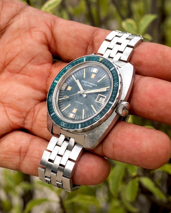 1969 Girard Perregaux Deep Diver ‘Green Lantern’ - Rare Bakelite Bezel - image 2