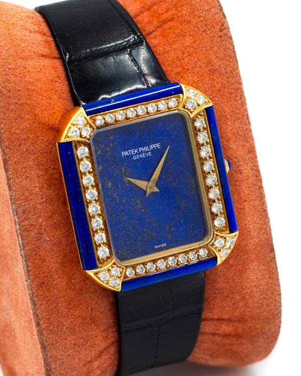 1978 Patek Philippe 4323 Lapiz Lazuli & Diamonds Perfect Condition 27mm - image 4