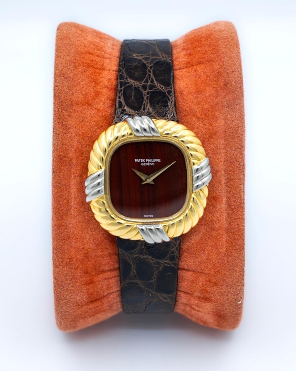 1972 Patek Philippe 4355 Red Jasper Stone Dial - Perfect Condition LNOS 27mm - image 3