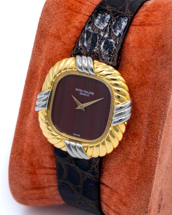1972 Patek Philippe 4355 Red Jasper Stone Dial - Perfect Condition LNOS 27mm - image 4