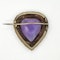 Antique Amethyst & Pearl Heart Brooch - Saddingtons Jewellery Stand 375 - image 2