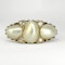 Antique 3 Natural Pearl & Diamond Ring - Saddingtons Jewellery Stand 375 - image 2