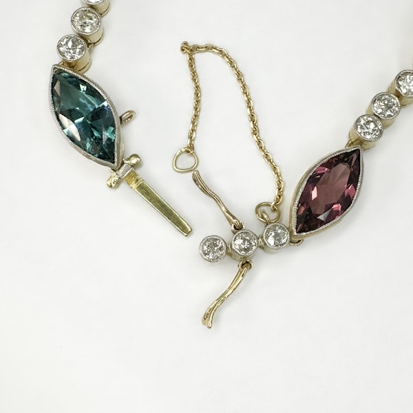 Antique Multi Gem & Diamond Bracelet - Saddingtons Jewellery Stand 375 - image 3