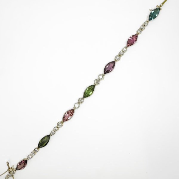 Antique Multi Gem & Diamond Bracelet - Saddingtons Jewellery Stand 375 - image 4