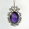 Victorian Amethyst Pearl & Diamond Pendant - Saddingtons Jewellery Stand 375 - image 2