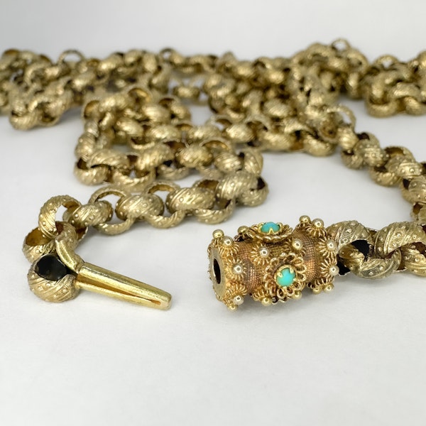 Georgian Fancy Link Guard Chain - Saddingtons Jewellery Stand 375 - image 2